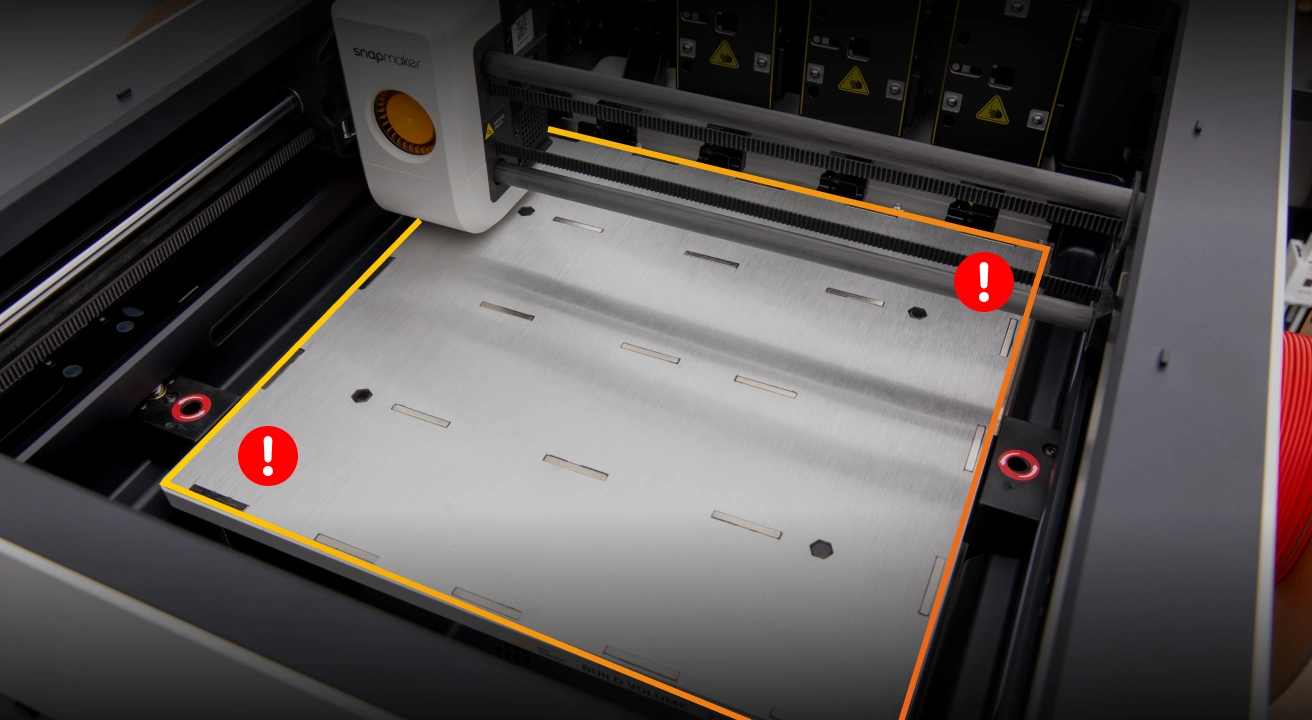 Snapmaker U1 baskı tablası yerleştirme hatası