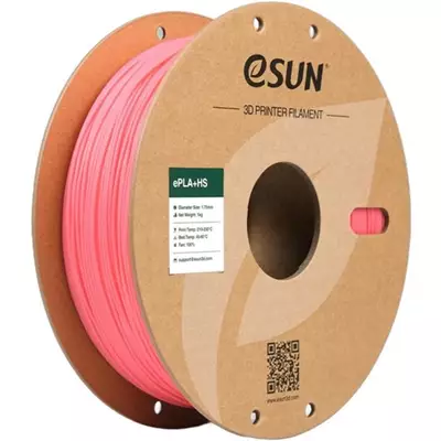 ESUN PLA+HS PEMBE KARTON MAKARALI FİLAMENT 1.75MM 1KG - YÜKSEK HIZ UYUMLU PLA+