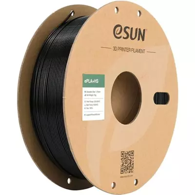 ESUN PLA+HS SİYAH FİLAMENT 1.75MM 1KG - KARTON MAKARA
