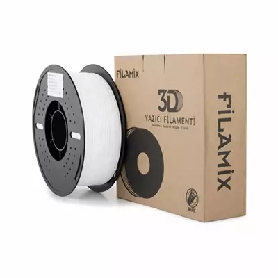 FİLAMİX PLA+ BEYAZ FİLAMENT 1.75MM 1KG - PLASTİK MAKARA AMS UYUMLU 3D YAZICI FİLAMENTİ