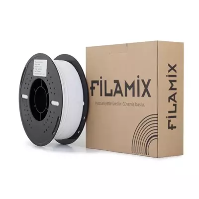 FİLAMİX PLA MAT BEYAZ FİLAMENT 1.75MM 1KG - YANSIMASIZ SAF BEYAZ YÜZEY