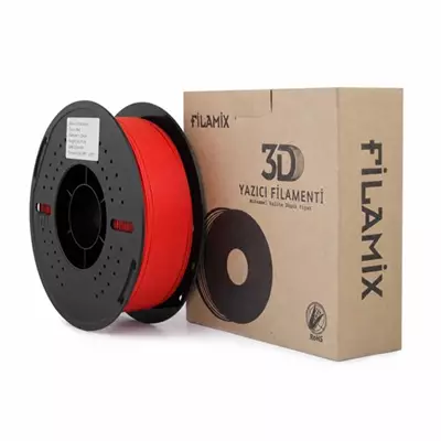 FİLAMİX PLA MAT KIRMIZI FİLAMENT 1.75MM 1KG MAT YÜZEY KALİTESİ