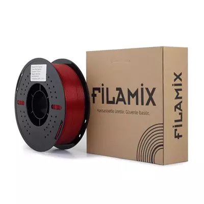 FİLAMİX PLA SPARKLE KIRMIZI FİLAMENT 1.75MM 1KG SİMLİ PARLAK YÜZEY
