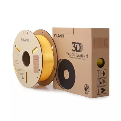 FİLAMİX SİLK PLA ALTIN FİLAMENT 1.75MM 1KG İPEKSİ PARLAK GÖRÜNÜM
