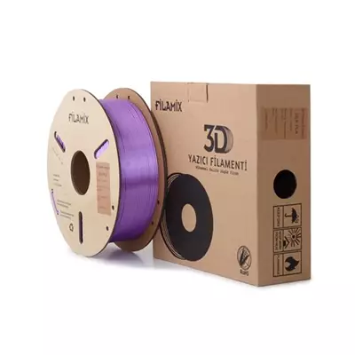 FİLAMİX SİLK PLA MOR FİLAMENT 1.75MM 1KG İPEKSİ PARLAK GÖRÜNÜM