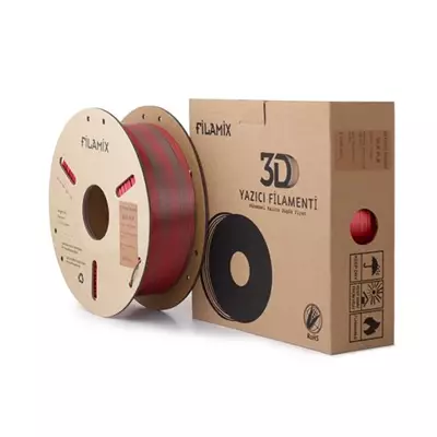 FİLAMİX SİLK PLA YEŞİL KIRMIZI FİLAMENT 1.75MM 1KG İPEKSİ PARLAK GÖRÜNÜM